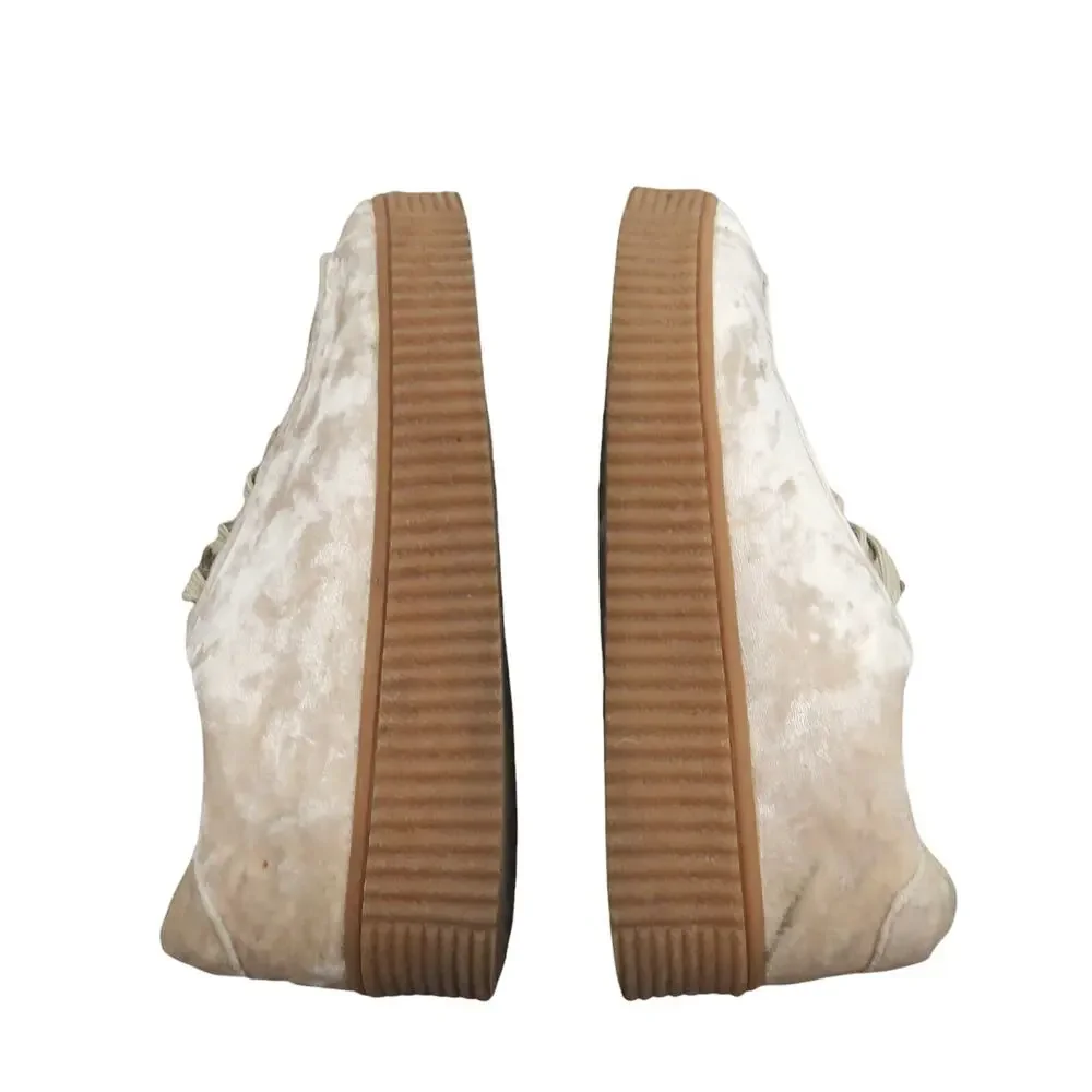 Urban Outfitters Y2k Chunky Crushed Velvet Platform Women's Sneakers Size 8